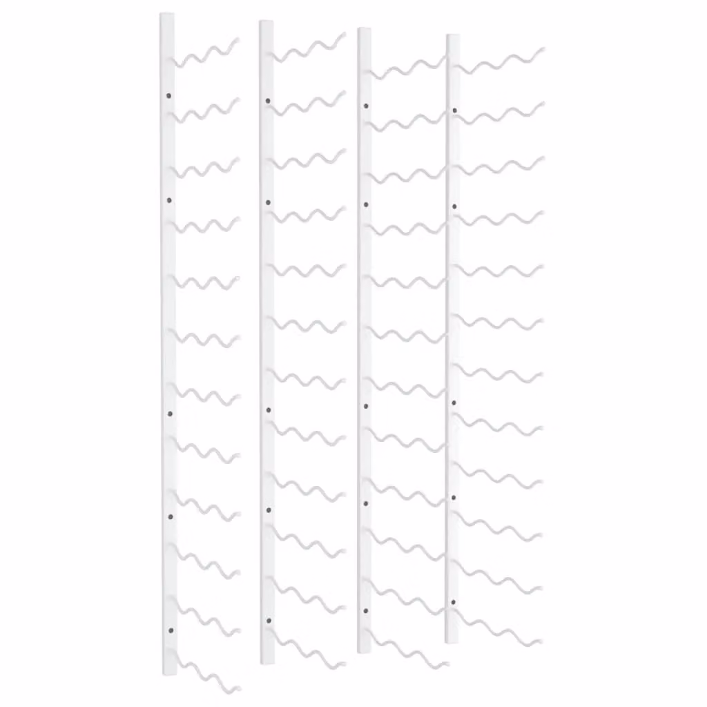 Berkfield Home Wall Mounted White Lacquered Metal Wine Rack for 36 Bottles, 2 Pack – 2