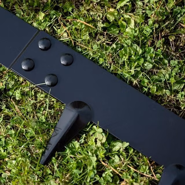 Primrose Black Galvanised Steel Modular Garden Edging Pieces
