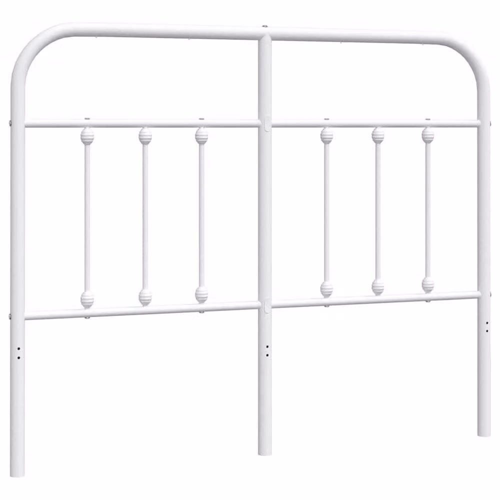 Berkfield Home Metal Headboard in White – 2