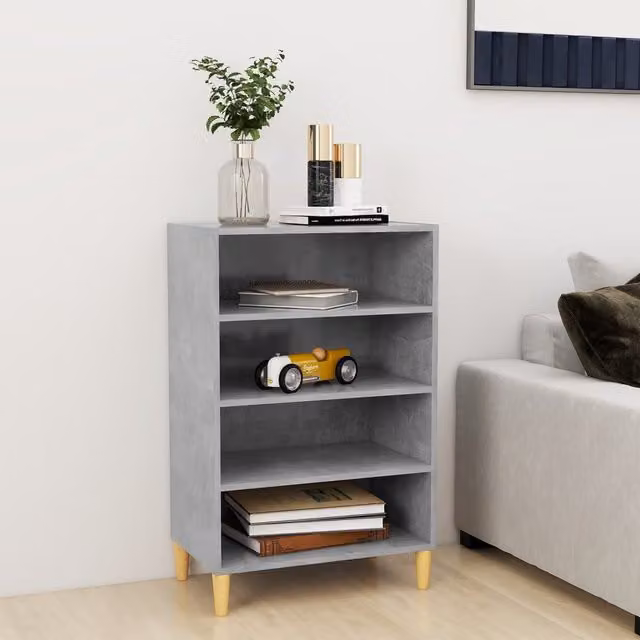 Berkfield Home Modern Sideboard in Concrete Grey, W/D/H: 57 x 35 x 90 cm