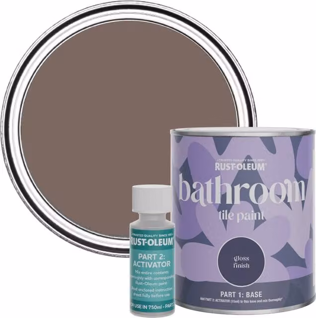 Rust-Oleum Bathroom Tile Paint in Gloss Finish, River's Edge, Brown, 0.75 l