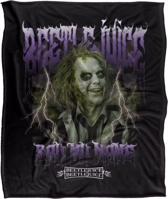LOGOVISION Beetlejuice 2 Super Soft Fleece Throw Blanket, Multicolour, W: 152 cm, D: 127 cm – 6