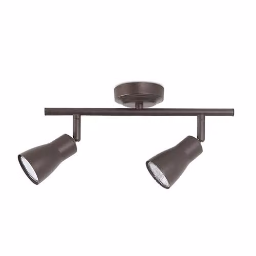 Netlighting FORLIGHT Safran Twin Spotlight in Brown with 2x GU10 Metal Surface Mount Bar – 1