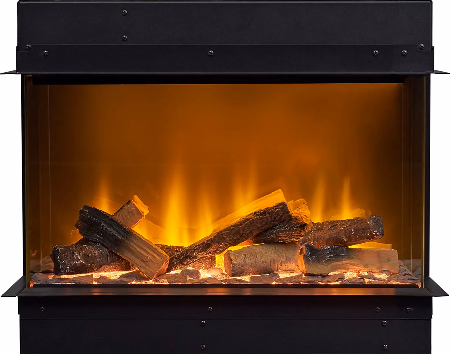 Acantha Aspire 50 Panoramic Black Built-in Electric Media Wall Fire – 2