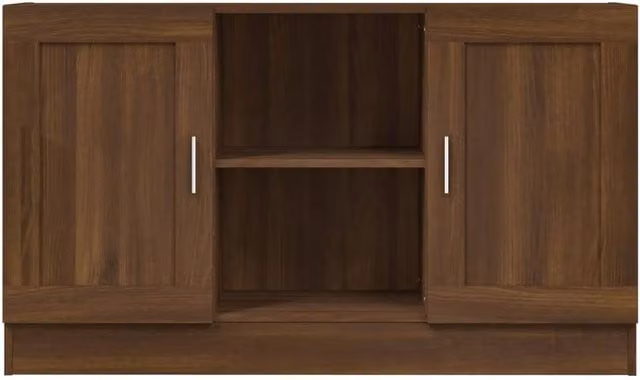 Berkfield Home Modern Brown Oak Sideboard, W/D/H: 120 x 30.5 x 70 cm