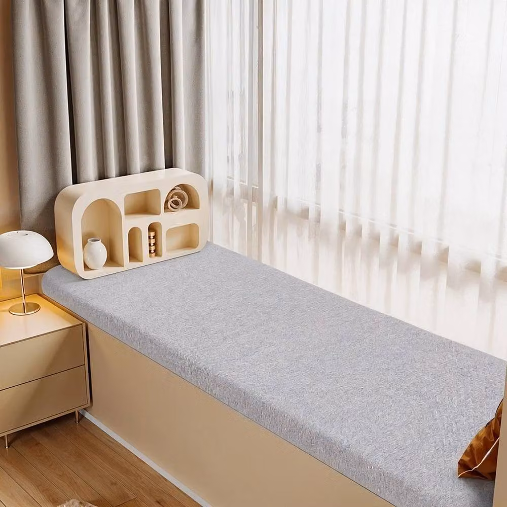 SPETLEK Grey Rectangular Bench Cushion Seat Pad, W: 100 cm x D: 100 cm x H: 1 cm – 2