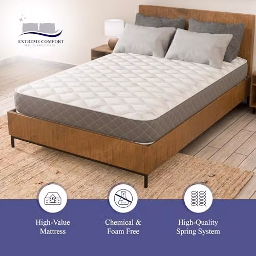 eXtreme Comfort Ltd Diamond Essential Grey King Size Bonell Spring Mattress, W/D/H: 150 x 200 x 18 cm – 4