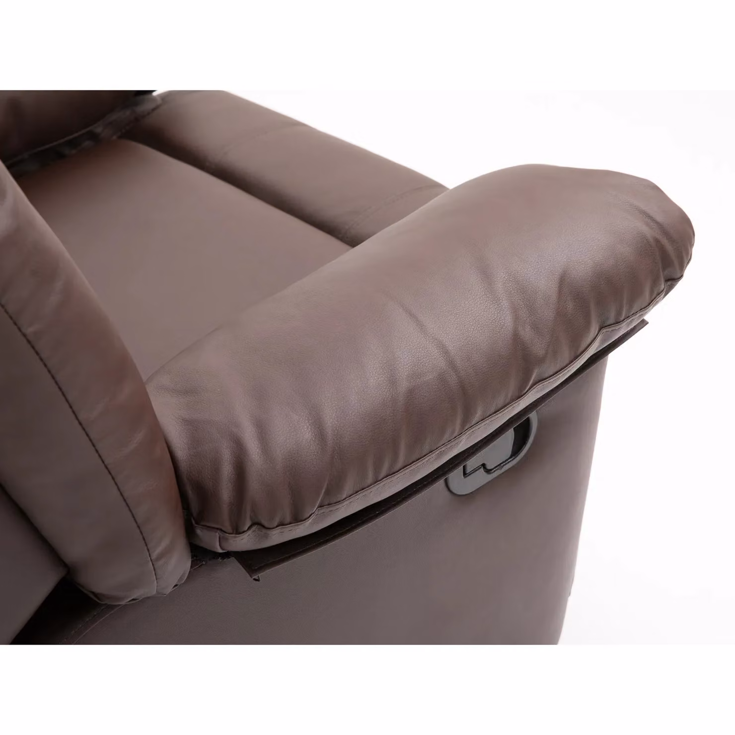 SquareBoxx Hawthorne Manual Recliner Armchair in Brown Synthetic Leather – 5