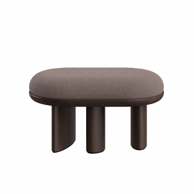 Dome Deco DECLAN Stool in Brown Fabric