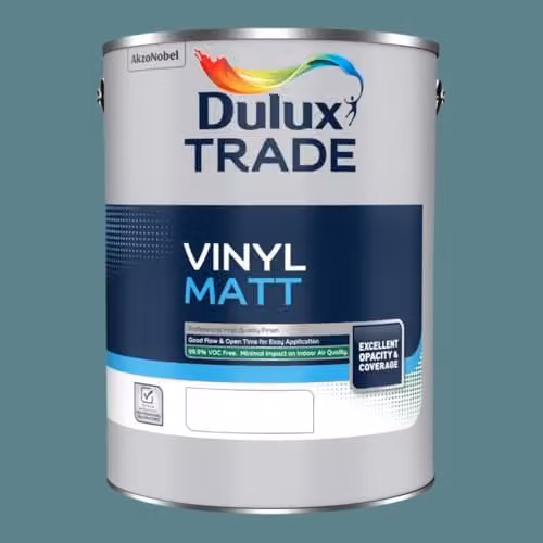 Dulux Trade Vinyl Matt Dispersion Paint in Teal Voyage, 5l