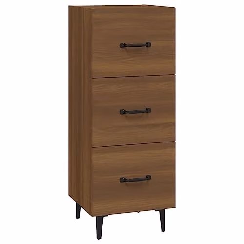 vidaXL Brown Oak Sideboard in Engineered Wood W/D/H: 34.5 x 34.0 x 90.0 cm – 1