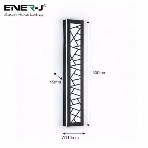 ENERJ Geometric LED Wall Light, Black or White, W/L: 100 cm, 30W, CCT Tunable, Dimmable, IP65, Metal and Acrylic – 2