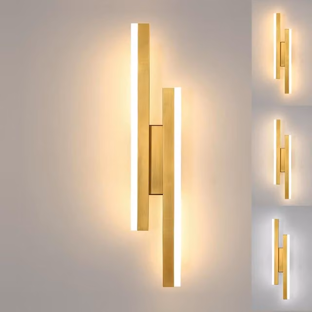 COMELY Modern Gold 16W Indoor Wall Lights with Up and Down Lighting – 1