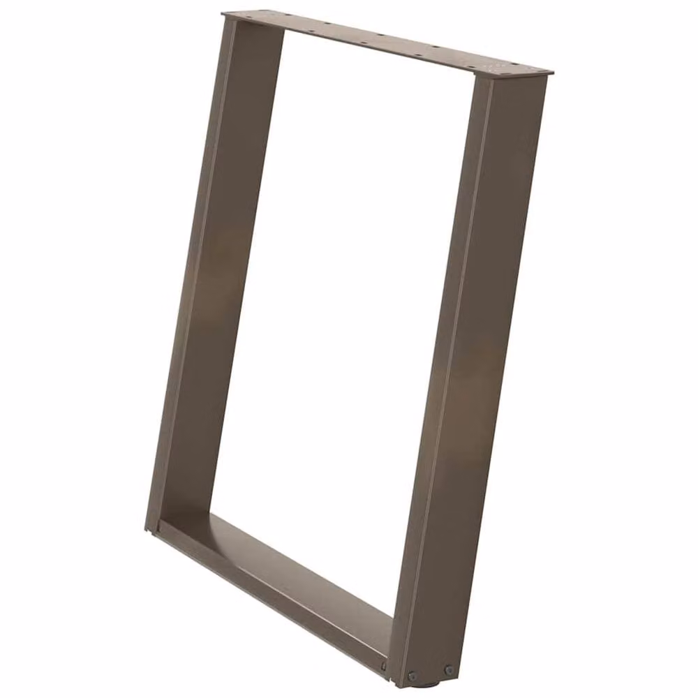 Berkfield Home vidXL U-Shaped Dining Table Legs, 2 Pieces, Brown, H: 72.5 cm x W: 50 cm x D: 50 cm – 2