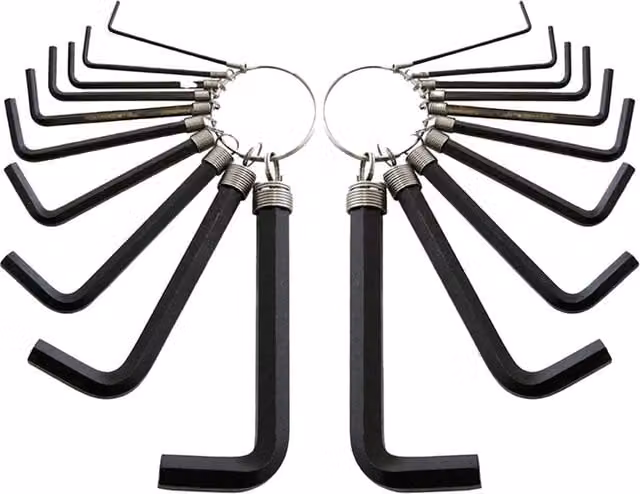 Amtech 20-Piece Hex Key Set with Keyring in Black and Multicolour – 1