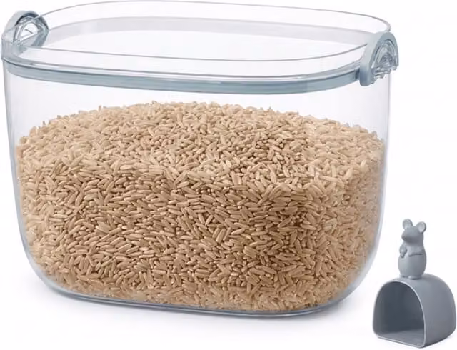 Eden & Willow Airtight Rice Storage Container with Flip-Lock Lid, Green, 5.0 l