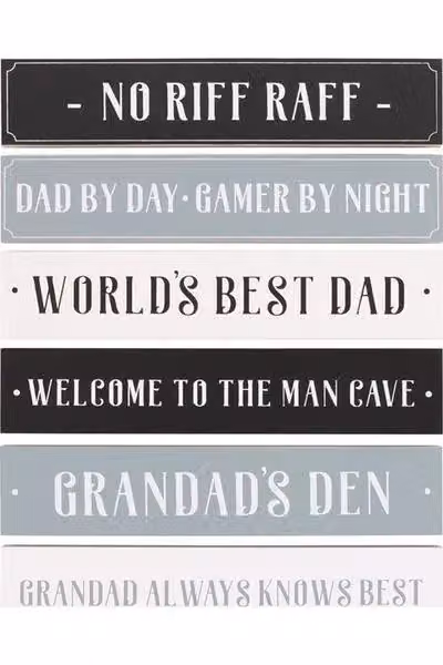 KDMD Set of 36 Multicolour Wooden Block Word Signs for Tabletop Display – 3
