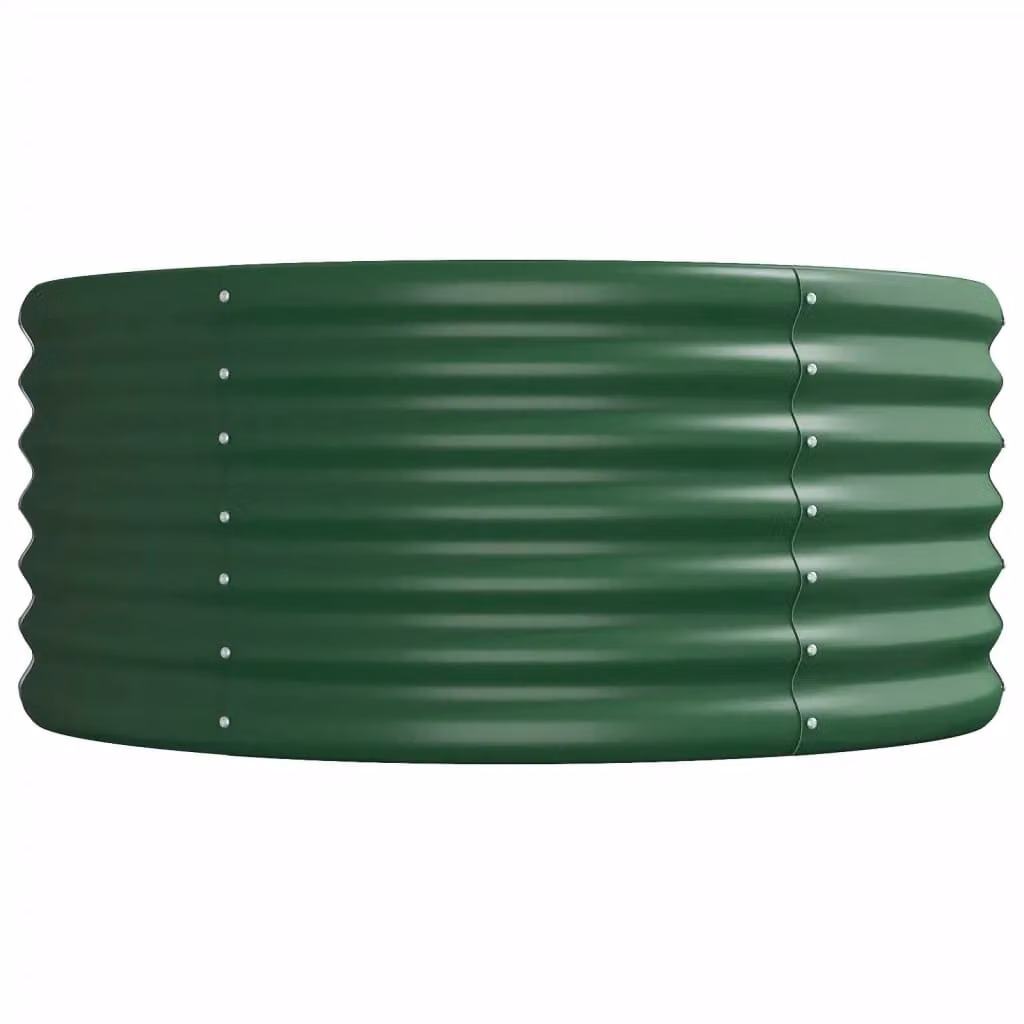 Berkfield Home Garden Powder-coated Steel Raised Bed, Green, W: 620 cm, D: 80 cm, H: 36 cm – 3