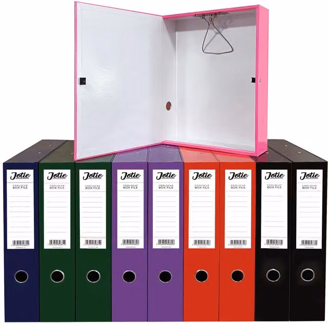 Jotie Multicolour Plastic Document Box Files, Set of 10