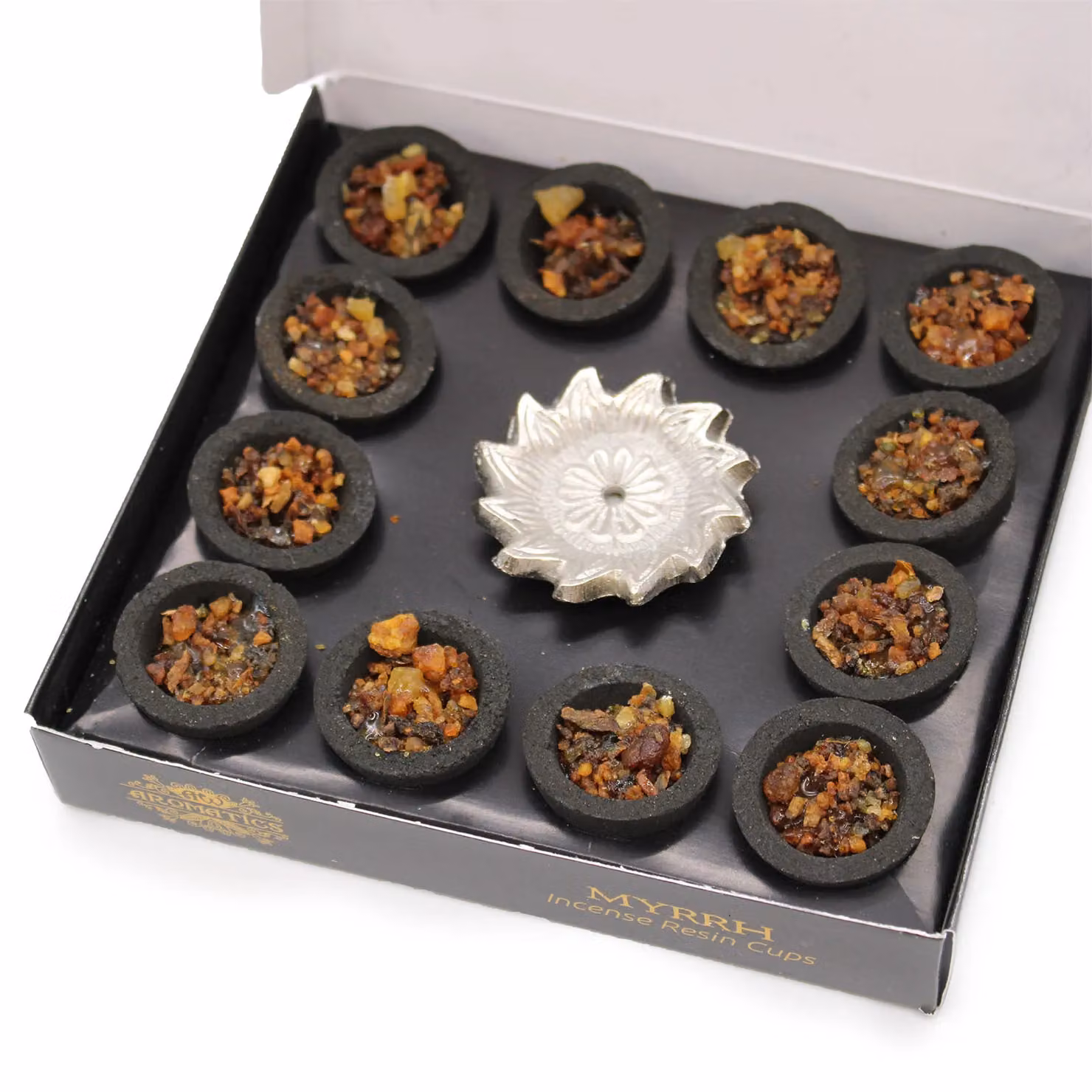 KDMD Box of 12 Round Black Resin Cups – 3
