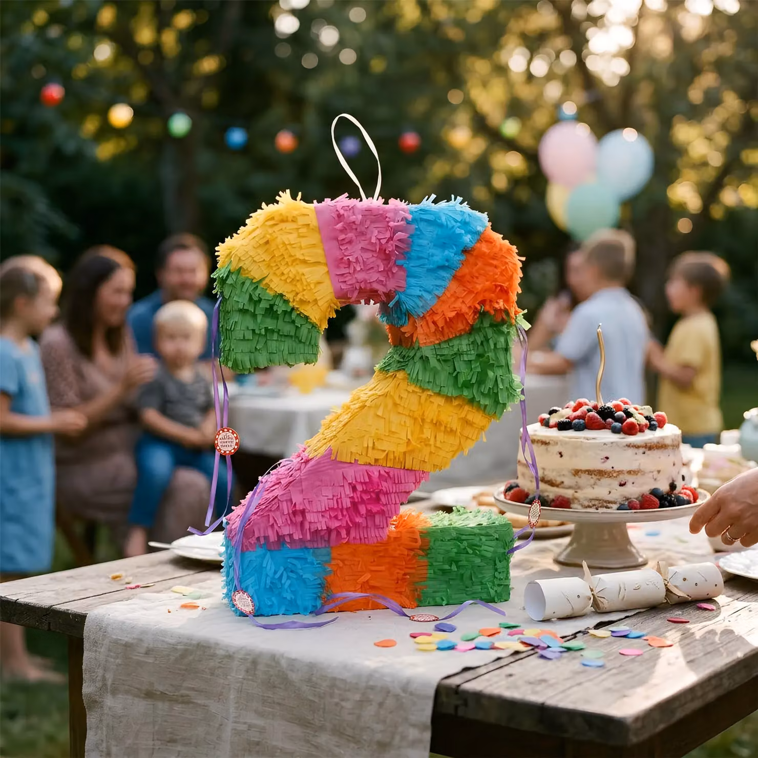 Fax Potato Number 2 Cardboard Pinata, Multicolour, W: 35 cm, D: 7.5 cm, H: 50 cm – 6