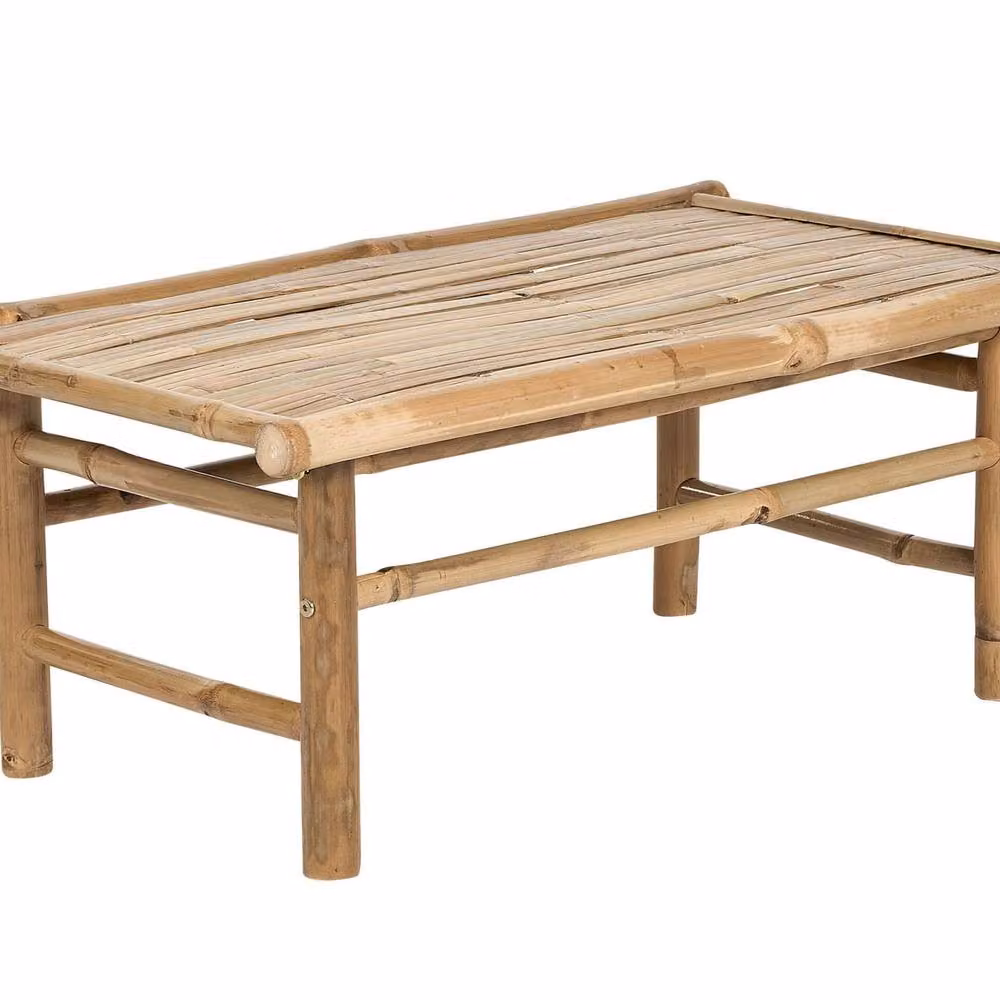 Wyld and Coco Bamboo Coffee Table, Brown, W: 80 cm, D: 45 cm, H: 45 cm – 2
