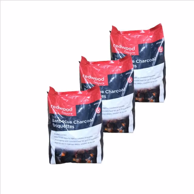 Samuel Alexander Lumpwood Charcoal Briquettes for Barbecues, 3 x 3kg, Black