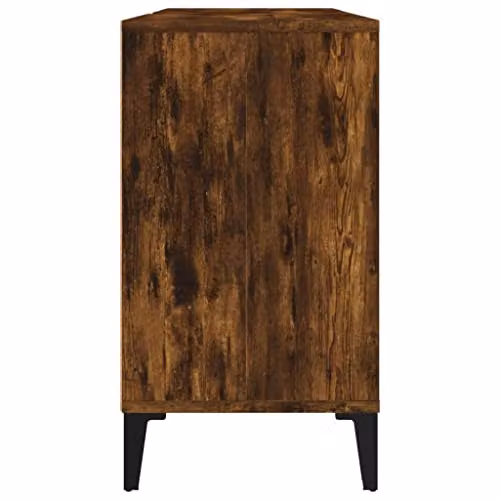 vidaXL Modern Freestanding Sink Cabinet in Smoked Oak, W: 80 cm, D: 33 cm, H: 60 cm – 4