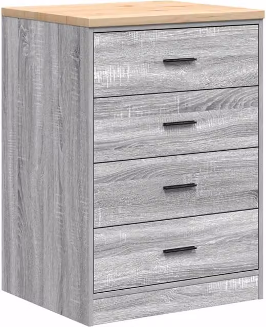 Berkfield Home Garage Storage Cabinet in Grey Sonoma, Solid Wood Pine, W/D/H: 60 x 51 x 85 cm – 1