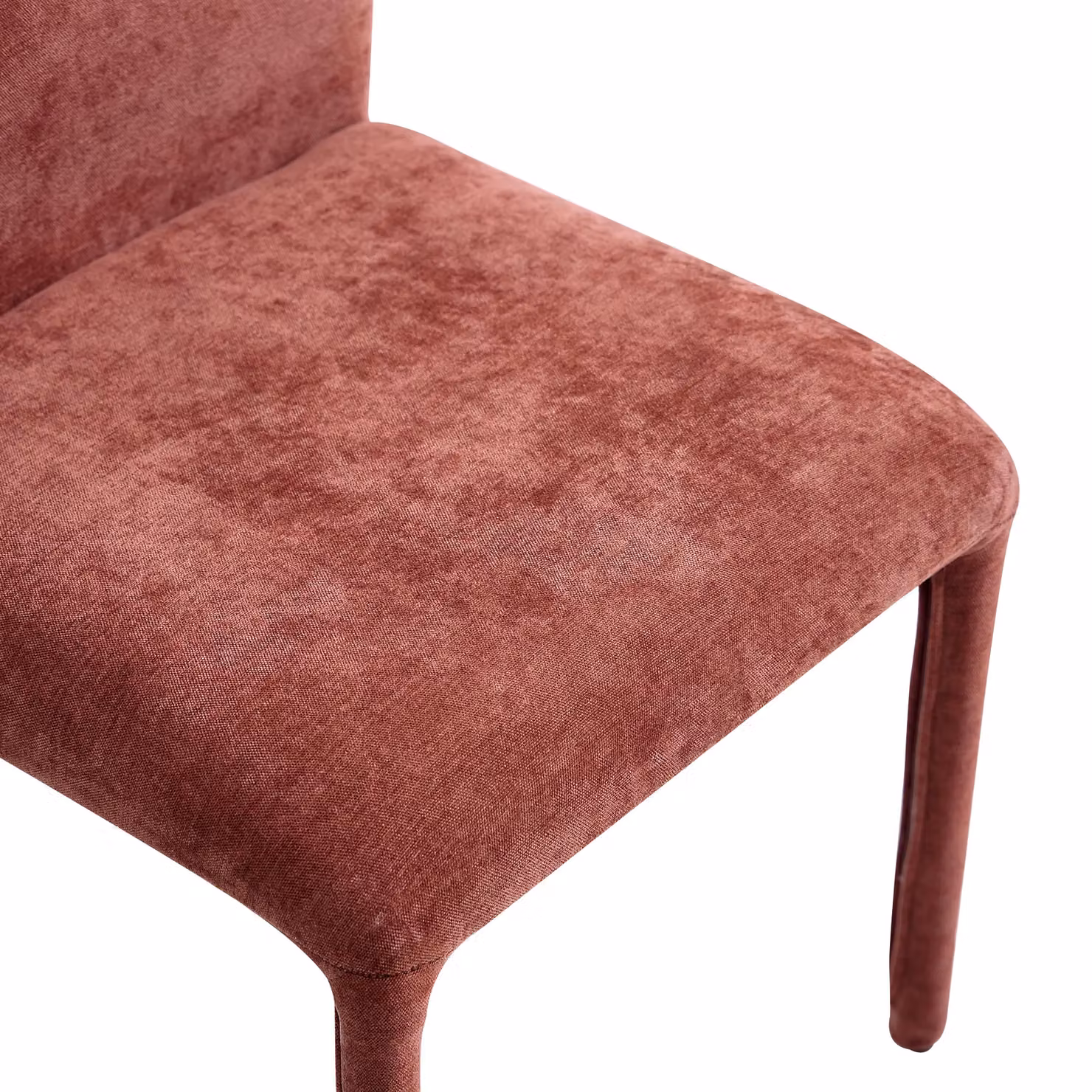 Nordlys Set of 2 Red Scandinavian Fabric Upholstered Dining Chairs – 5
