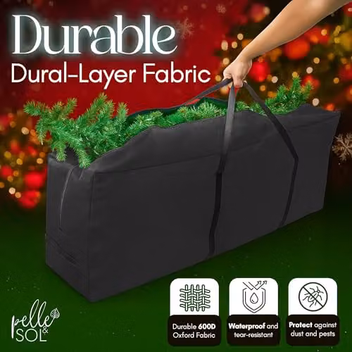 Pelle & Sol Christmas Tree Storage Bag with Handles, Black – 2