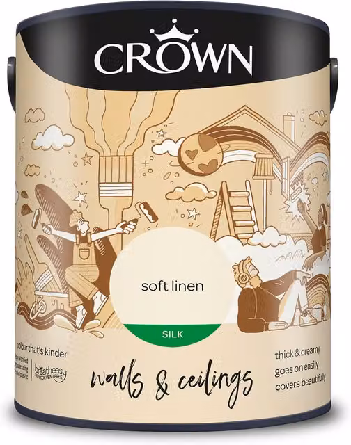 Crown Silk Emulsion Paint Beige 5 l