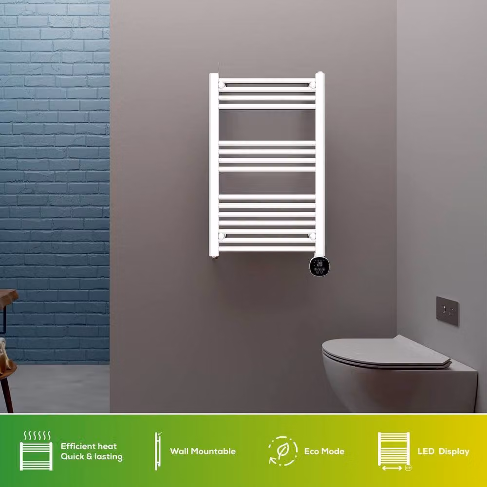 TCP Smart White WiFi Ladder Style Towel Rail Radiator with App Control, H 85.0 cm x W 50.0 cm – 3