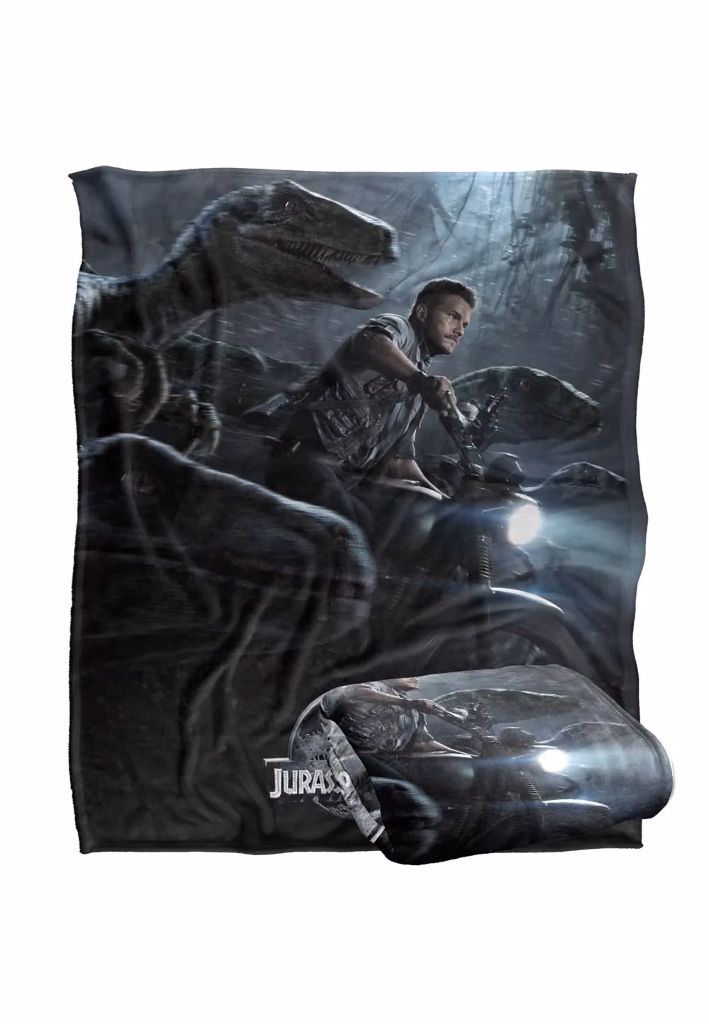 LOGOVISION Jurassic World Raptor Poster Super Soft Fleece Throw Blanket, Multicolour and White, W/D/H: 152 x 127 cm – 6