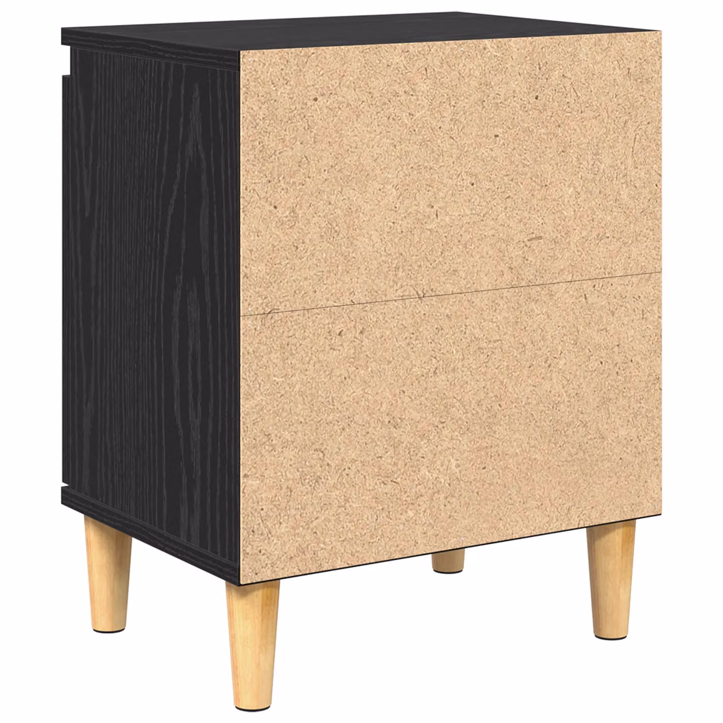 Berkfield Home Black Oak Nightstand, Black, W/D/H: 40 x 30 x 50 cm – 5