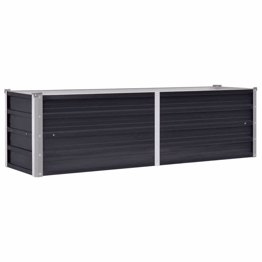 Berkfield Home Garden Anthracite Galvanised Steel Raised Bed, W/D/H: 160 x 40 x 45 cm – 2