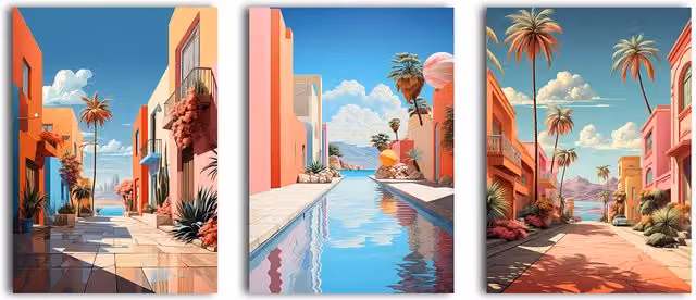 Simpa Paradise Road 3 Panel Multicolour Canvas Wall Art – 5