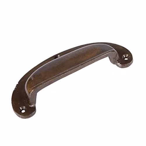 Hammer and Tongs Brass Shell Cabinet Drawer Handle in Gold or Bronze – 1