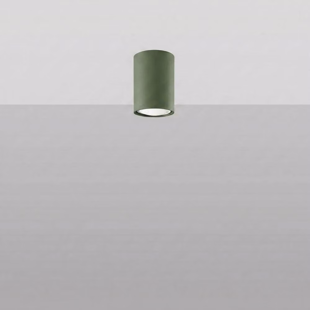 Sollux Lighting modern industrial cylinder ceiling lamp in green, W/D/H: 10 x 6 x 6 cm – 2