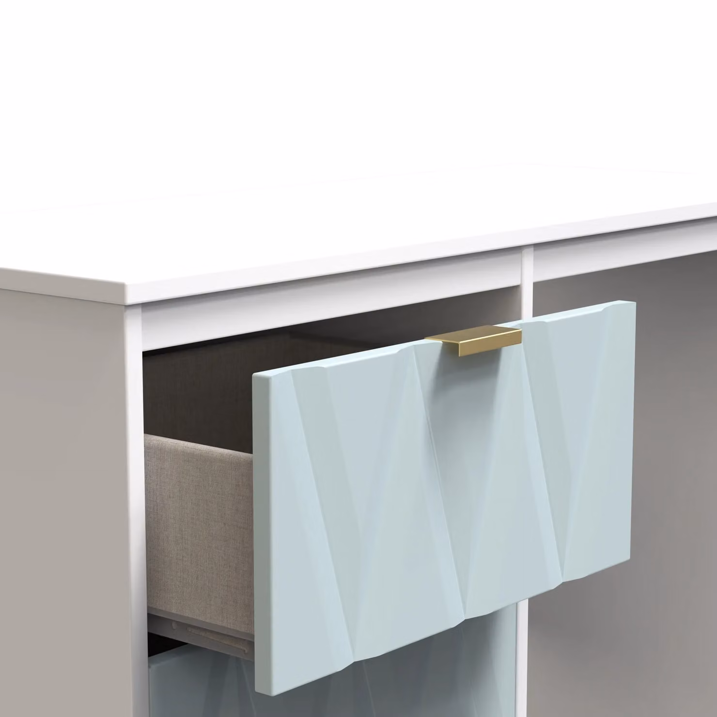 Ready Assembled 2 U Washington 3 Drawer Vanity in Duck Egg Blue – 2