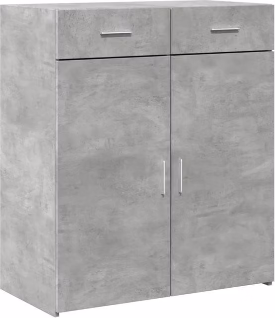 Berkfield Home Sideboard in Concrete Grey, W/D/H: 80 x 42.5 x 93 cm – 1