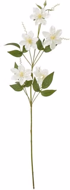 Hill Interiors Pearl Clematis Artificial Flower Spray in Beige and White