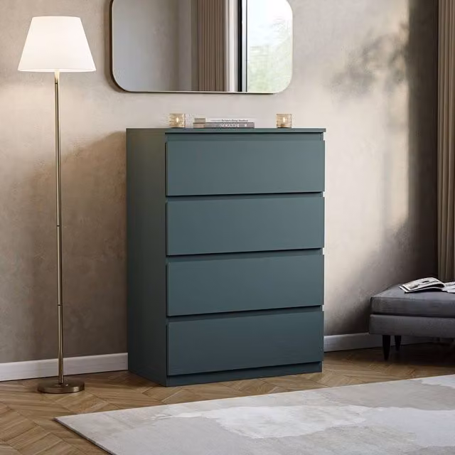 HD Designs Denver 4 Drawer Chest of Drawers in Green