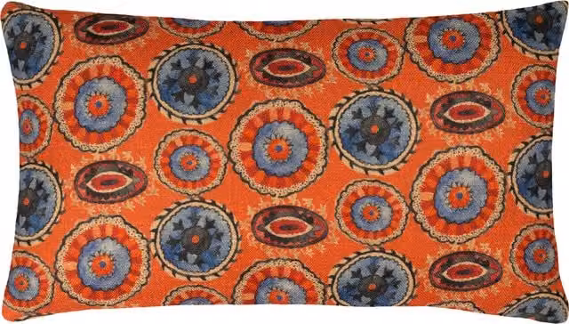 Make it a Home Akamba Tribal Paisley Cushion in Orange Polyester