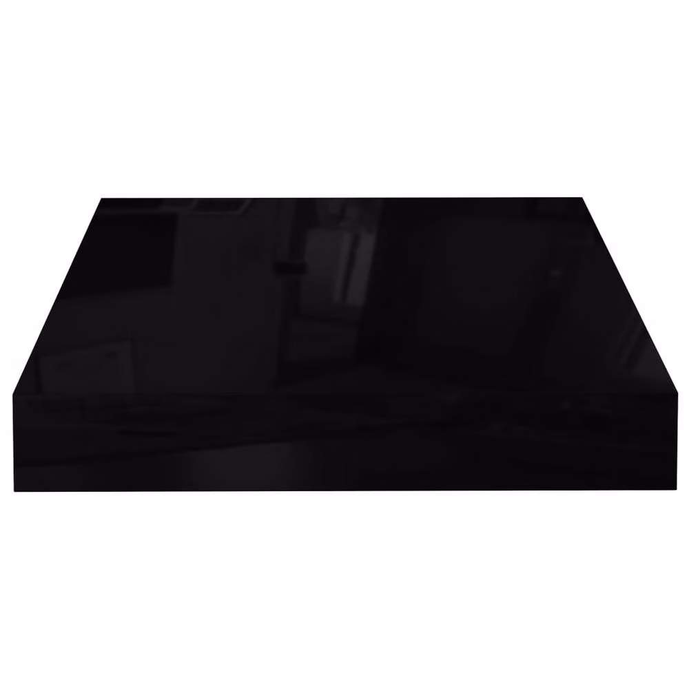 Berkfield Home Durable Floating Wall Shelves, 2 Pack, High Gloss Black, W/D/H: 23.5 x 23.5 x 3.8 cm – 5