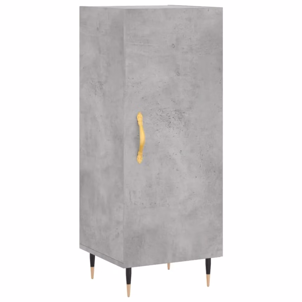 Berkfield Home Modern Sideboard in Concrete Grey, W/D/H: 34.5 x 34 x 90 cm – 2