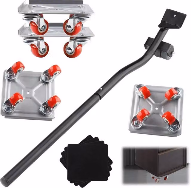 Kelvenix Heavy Duty Furniture Shifter Lifter Mover Set in Black