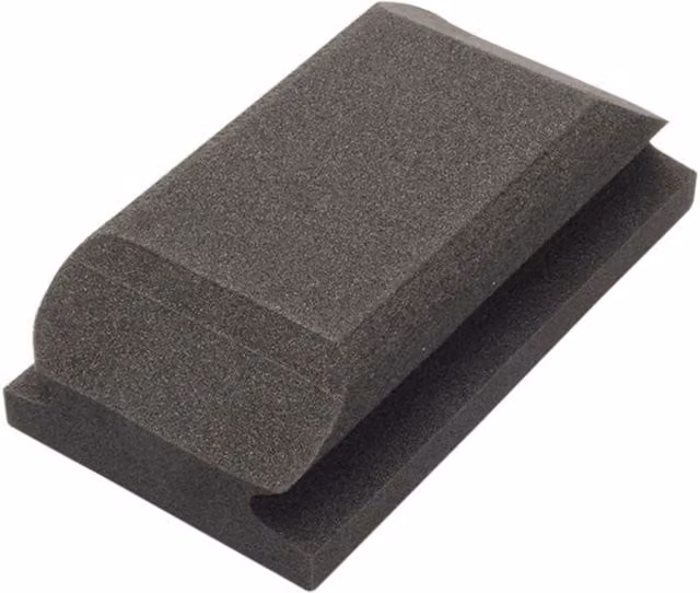 Flexipads World Class Shaped Hand Sanding Block, Black and Multicolour, W: 12.5 cm x H: 7 cm