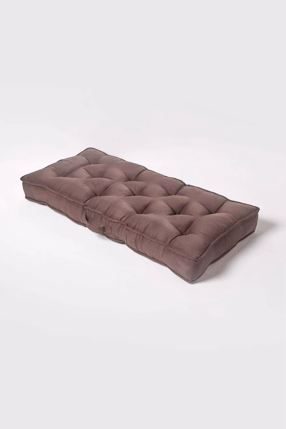 Homescapes Faux Suede 2 Seater Booster Cushion in Chocolate Brown – 2