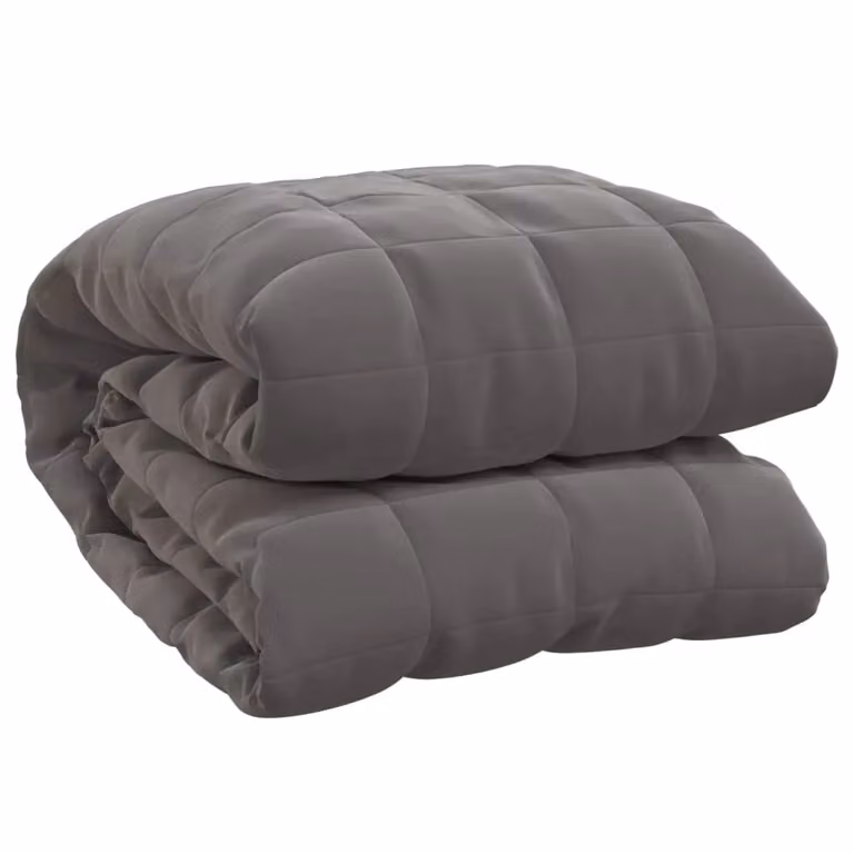 Berkfield Home Grey Weighted Blanket for Adults, W: 152 cm, D: 203 cm, 11 kg
